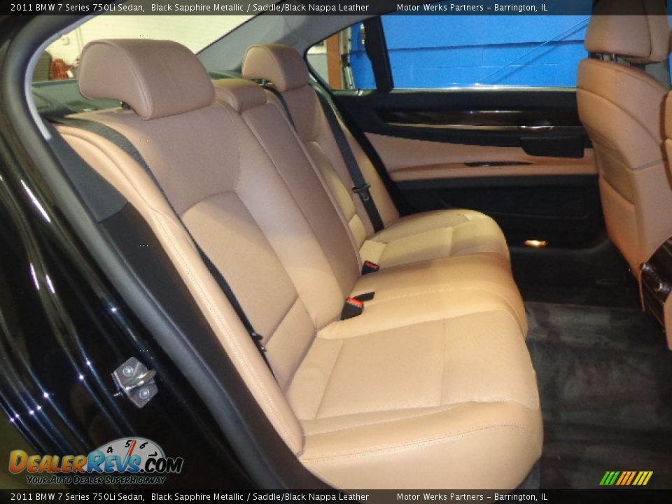 2011 BMW 7 Series 750Li Sedan Black Sapphire Metallic / Saddle/Black Nappa Leather Photo #28
