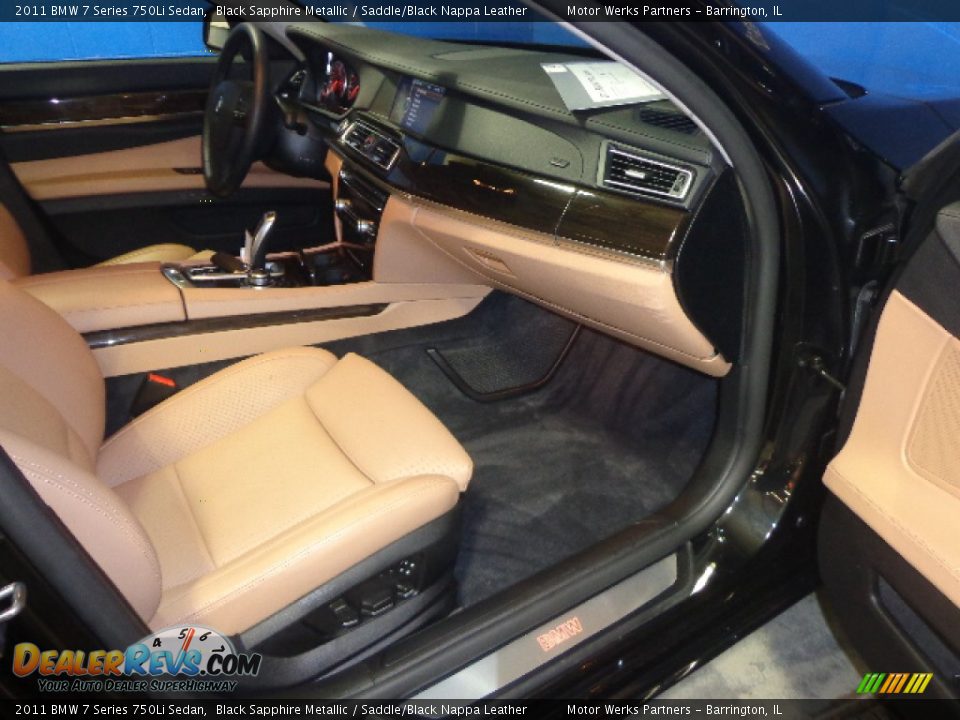 2011 BMW 7 Series 750Li Sedan Black Sapphire Metallic / Saddle/Black Nappa Leather Photo #29