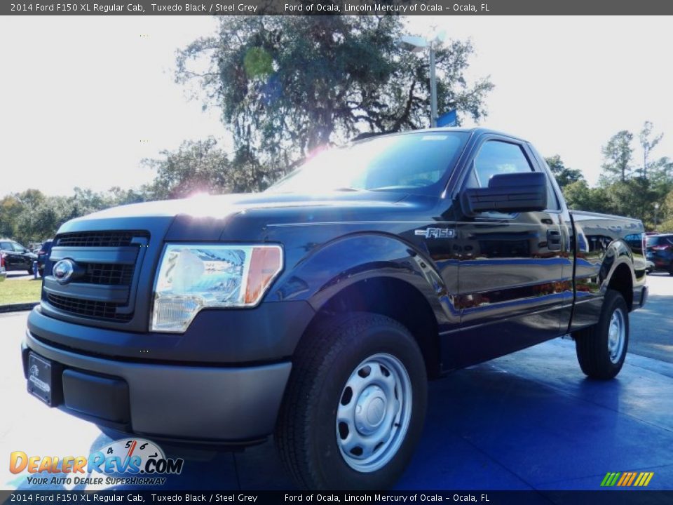 2014 Ford F150 XL Regular Cab Tuxedo Black / Steel Grey Photo #1