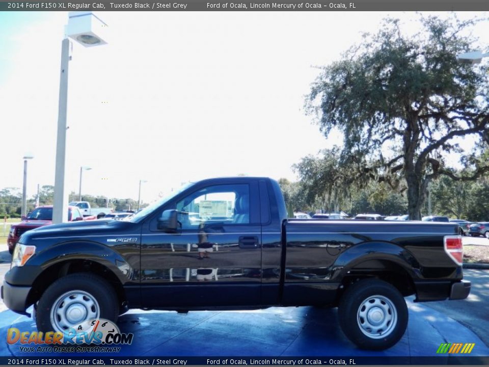 2014 Ford F150 XL Regular Cab Tuxedo Black / Steel Grey Photo #2