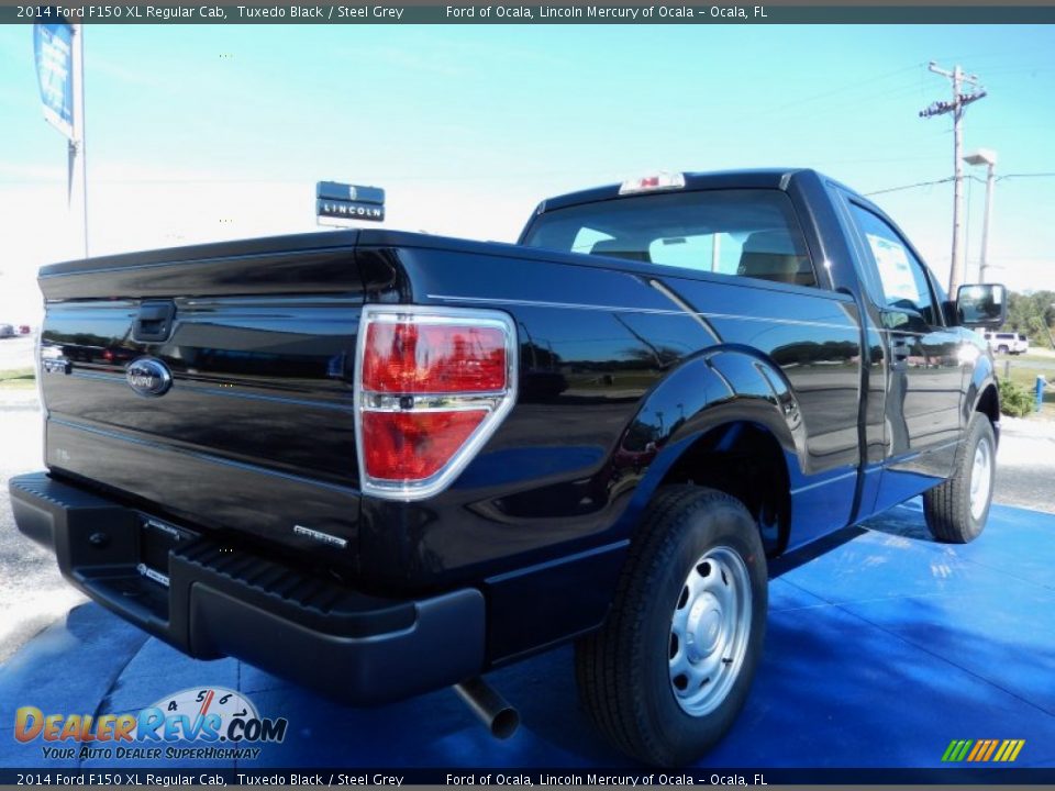 2014 Ford F150 XL Regular Cab Tuxedo Black / Steel Grey Photo #3