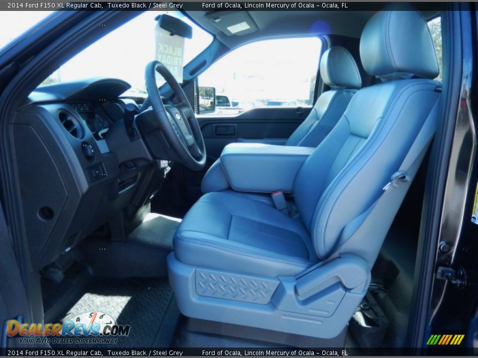 2014 Ford F150 XL Regular Cab Tuxedo Black / Steel Grey Photo #6