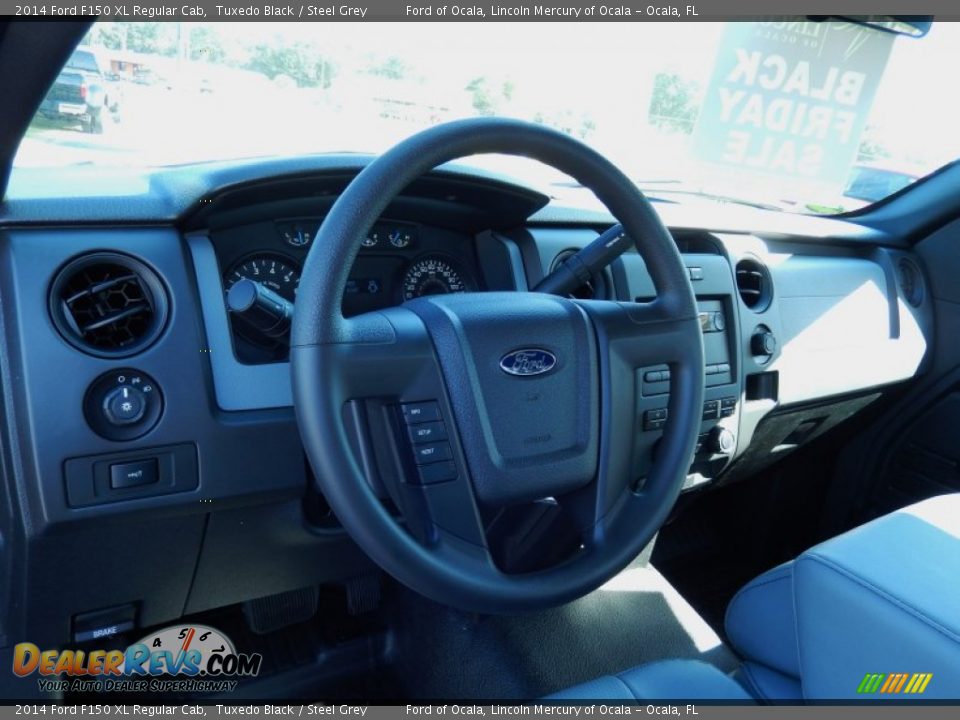 2014 Ford F150 XL Regular Cab Tuxedo Black / Steel Grey Photo #7