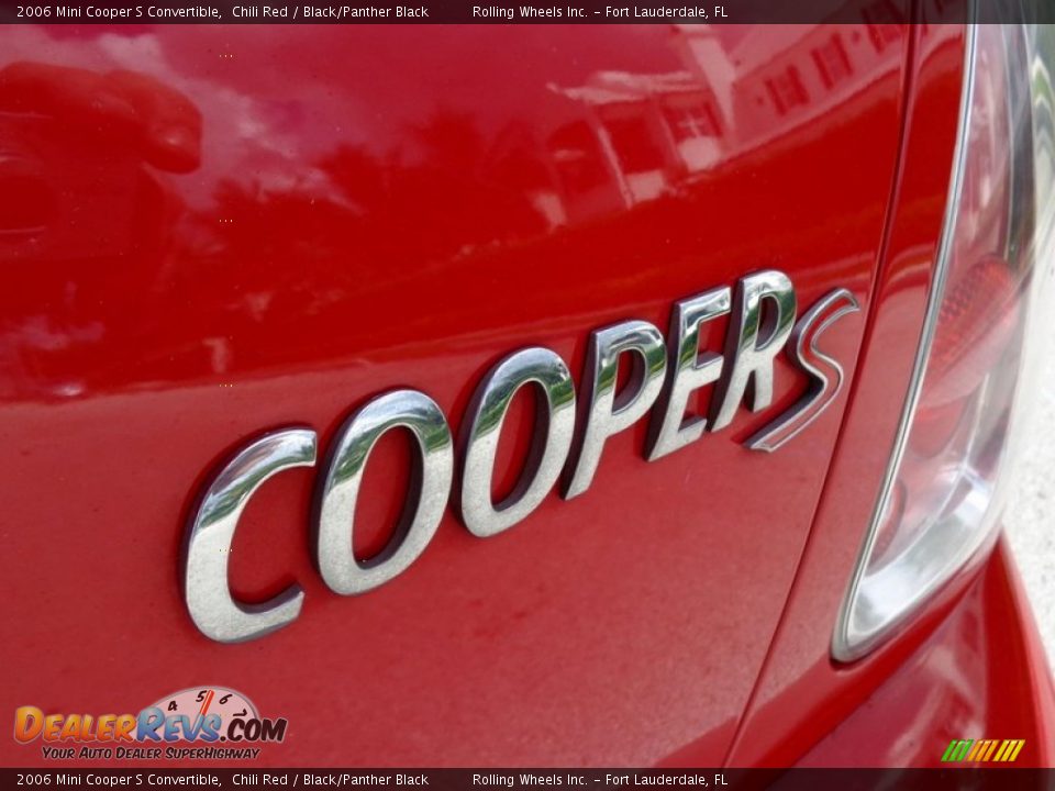 2006 Mini Cooper S Convertible Chili Red / Black/Panther Black Photo #2