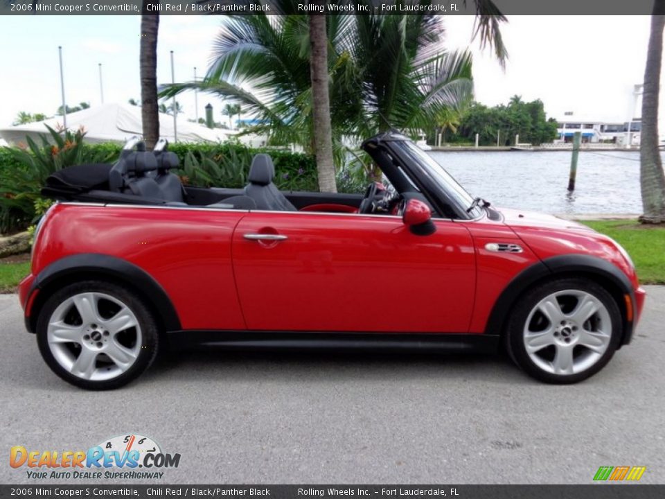 2006 Mini Cooper S Convertible Chili Red / Black/Panther Black Photo #3