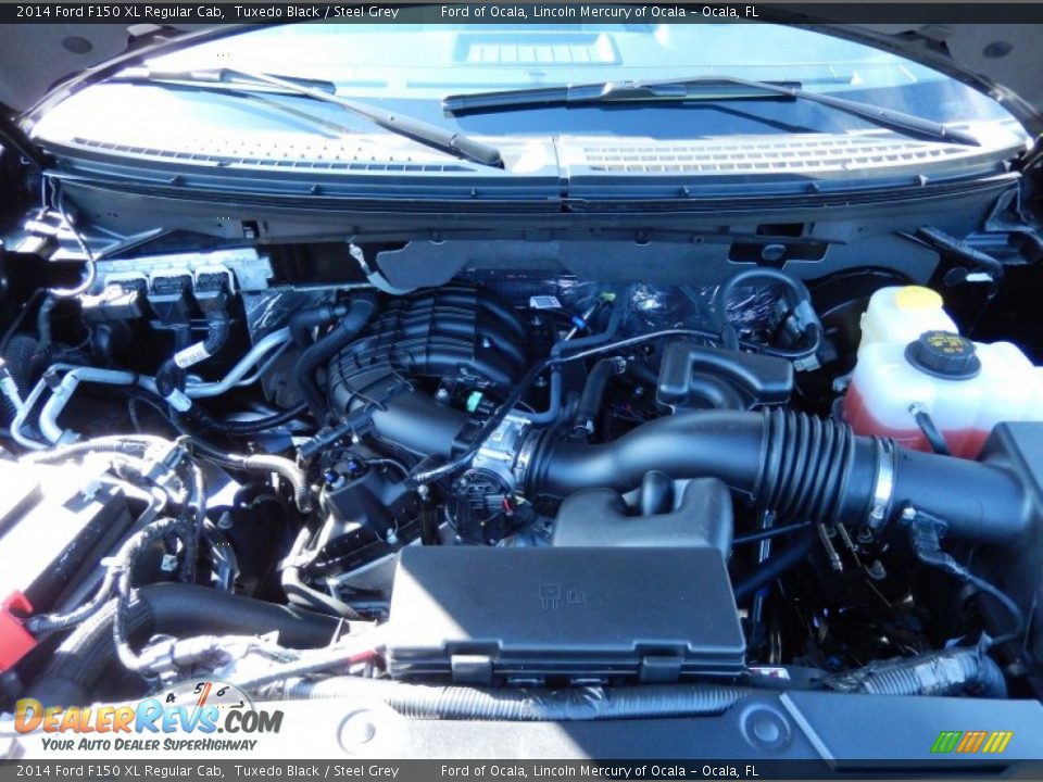 2014 Ford F150 XL Regular Cab Tuxedo Black / Steel Grey Photo #10