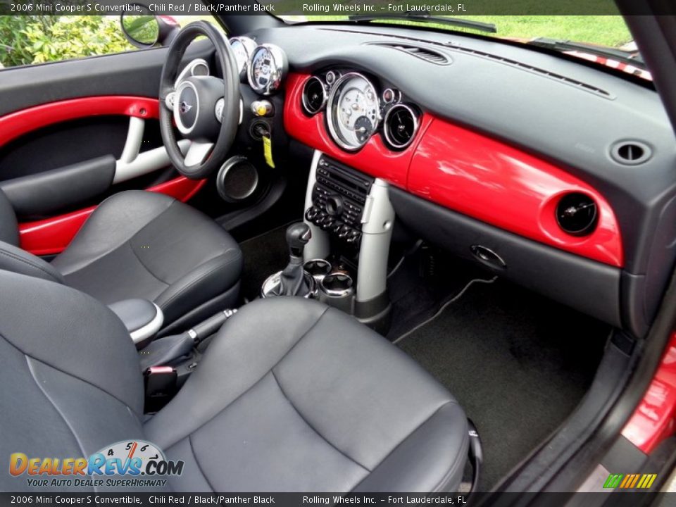 2006 Mini Cooper S Convertible Chili Red / Black/Panther Black Photo #5