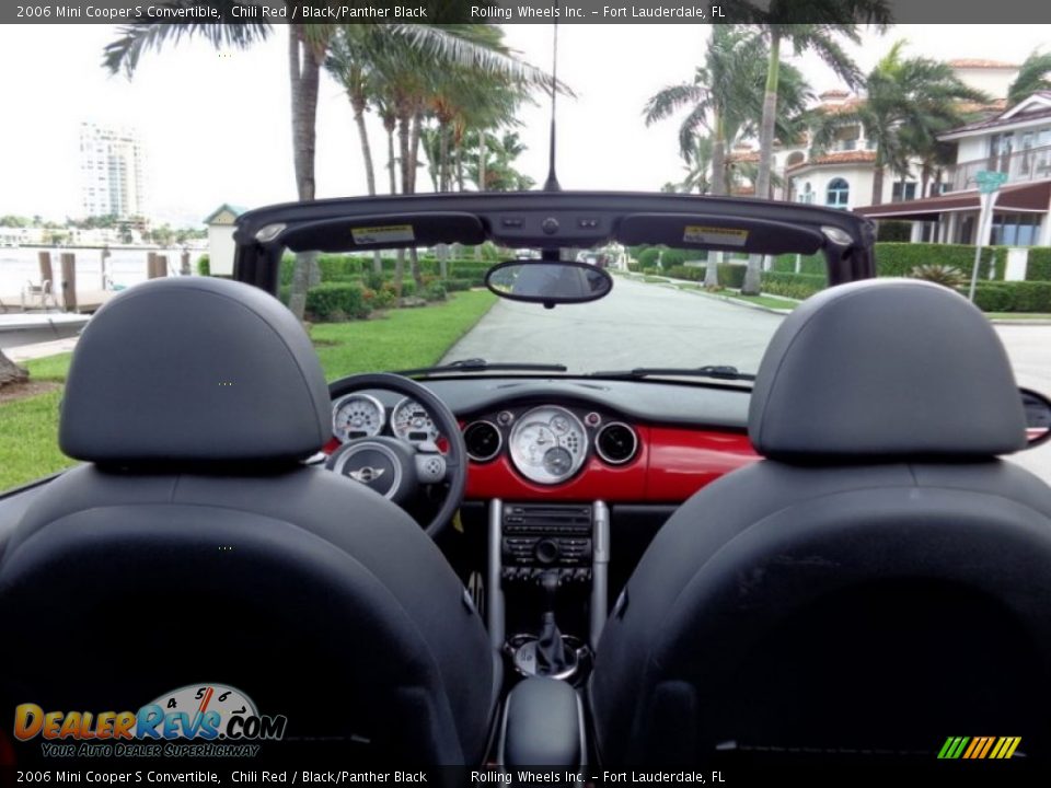 2006 Mini Cooper S Convertible Chili Red / Black/Panther Black Photo #7