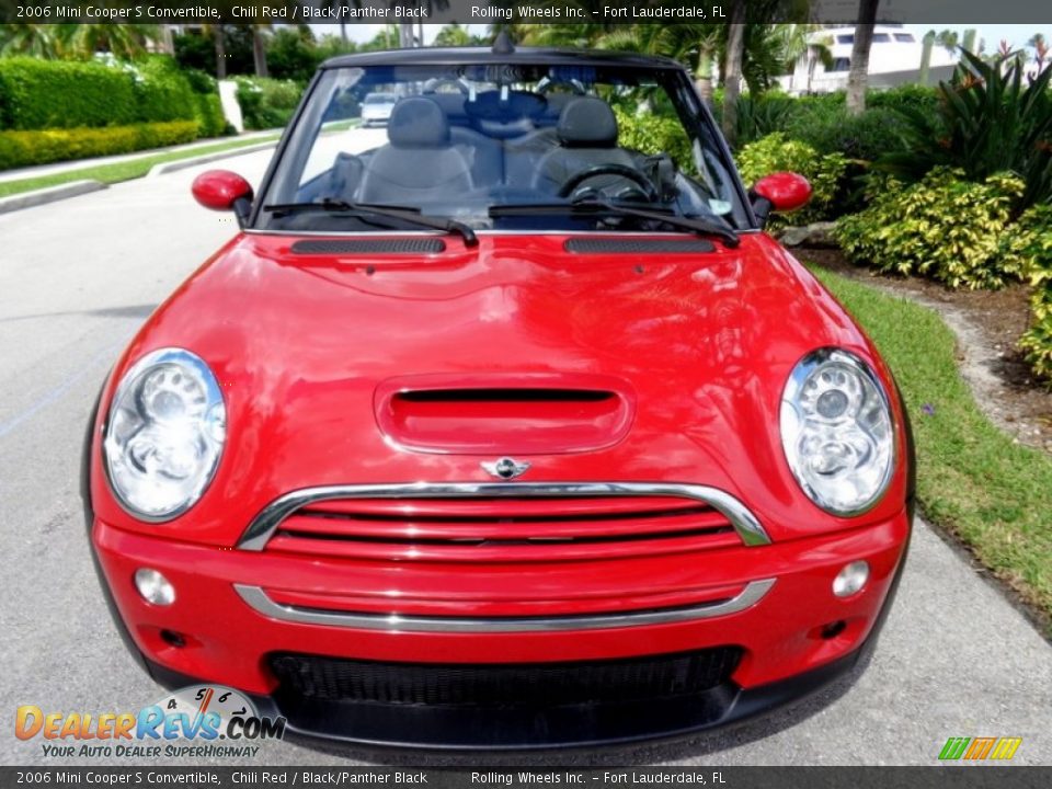 2006 Mini Cooper S Convertible Chili Red / Black/Panther Black Photo #8