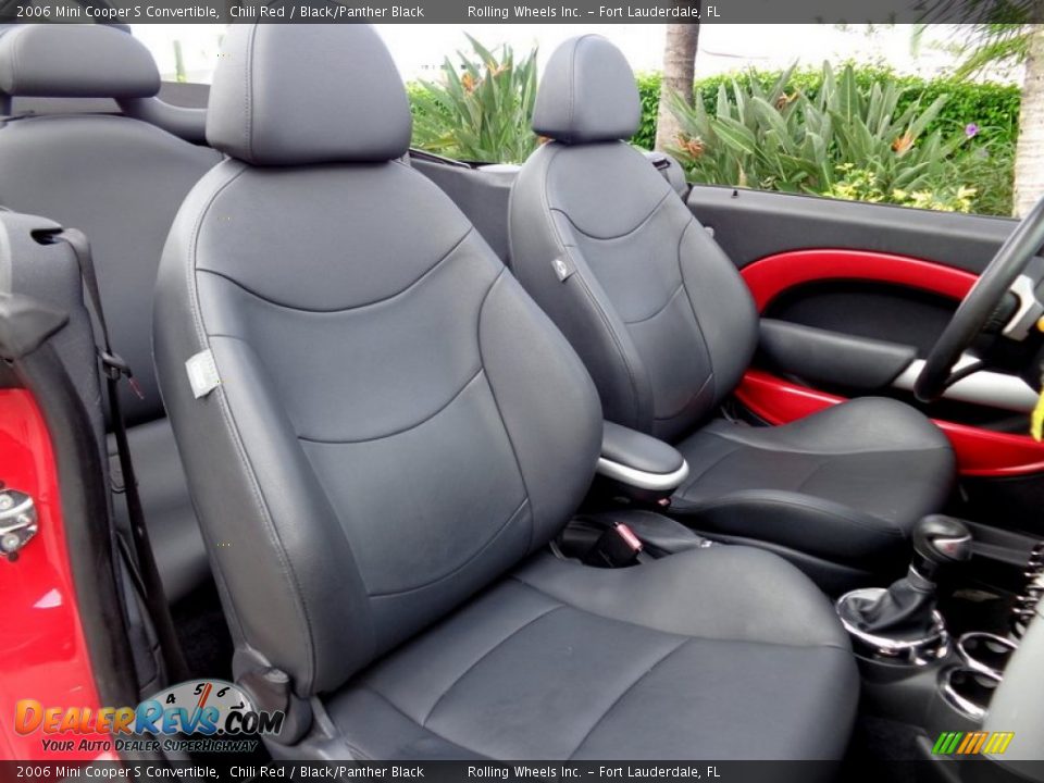 2006 Mini Cooper S Convertible Chili Red / Black/Panther Black Photo #11