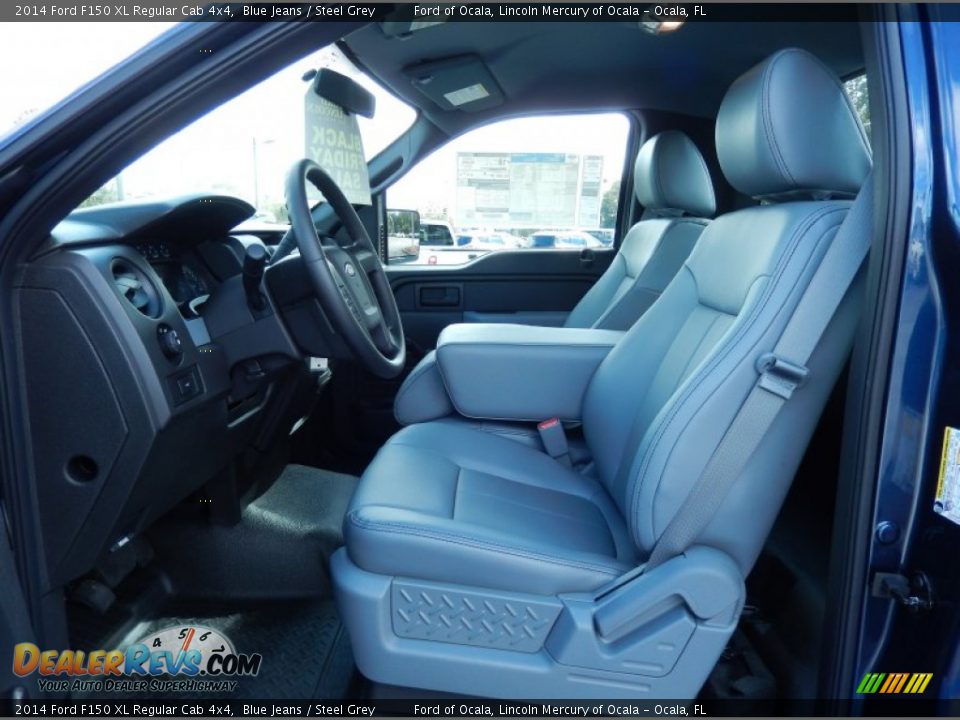 2014 Ford F150 XL Regular Cab 4x4 Blue Jeans / Steel Grey Photo #6
