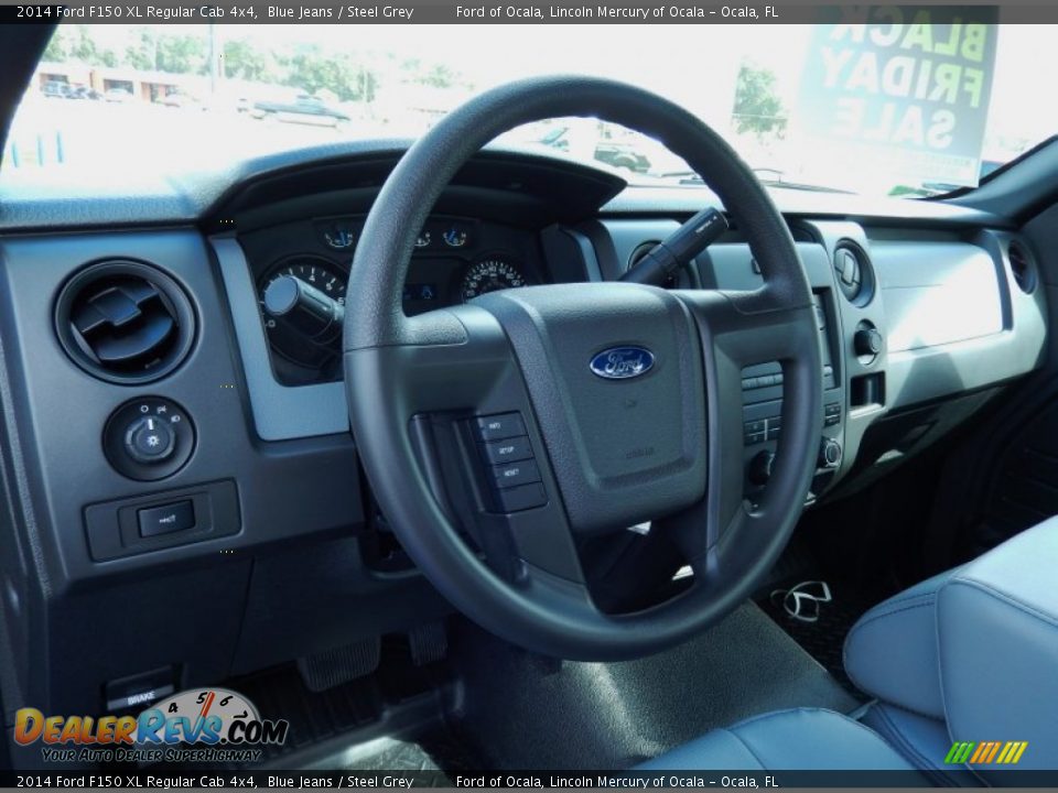 2014 Ford F150 XL Regular Cab 4x4 Blue Jeans / Steel Grey Photo #7
