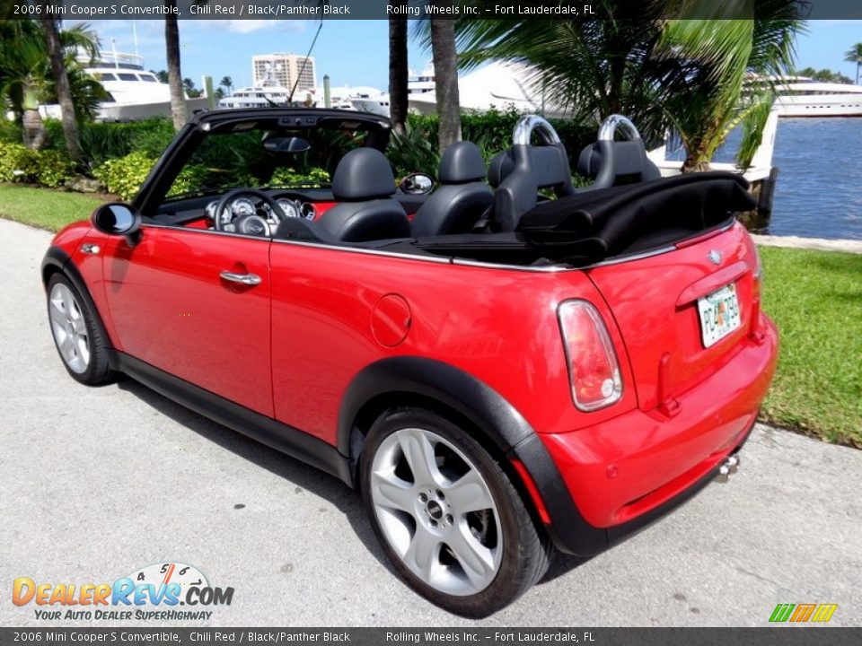 2006 Mini Cooper S Convertible Chili Red / Black/Panther Black Photo #15