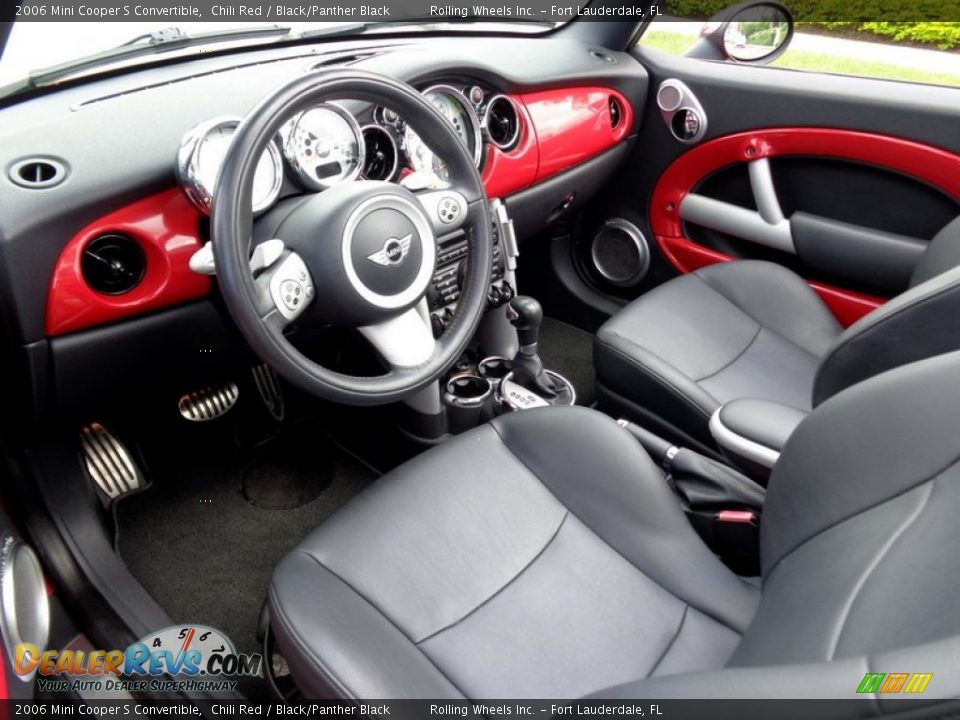 2006 Mini Cooper S Convertible Chili Red / Black/Panther Black Photo #18