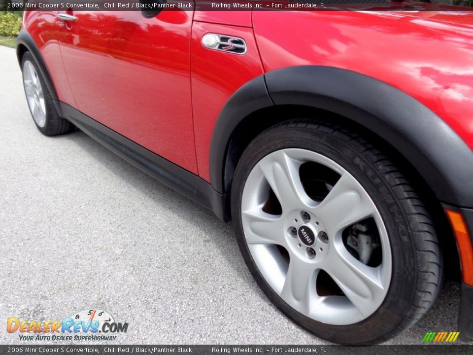 2006 Mini Cooper S Convertible Chili Red / Black/Panther Black Photo #19