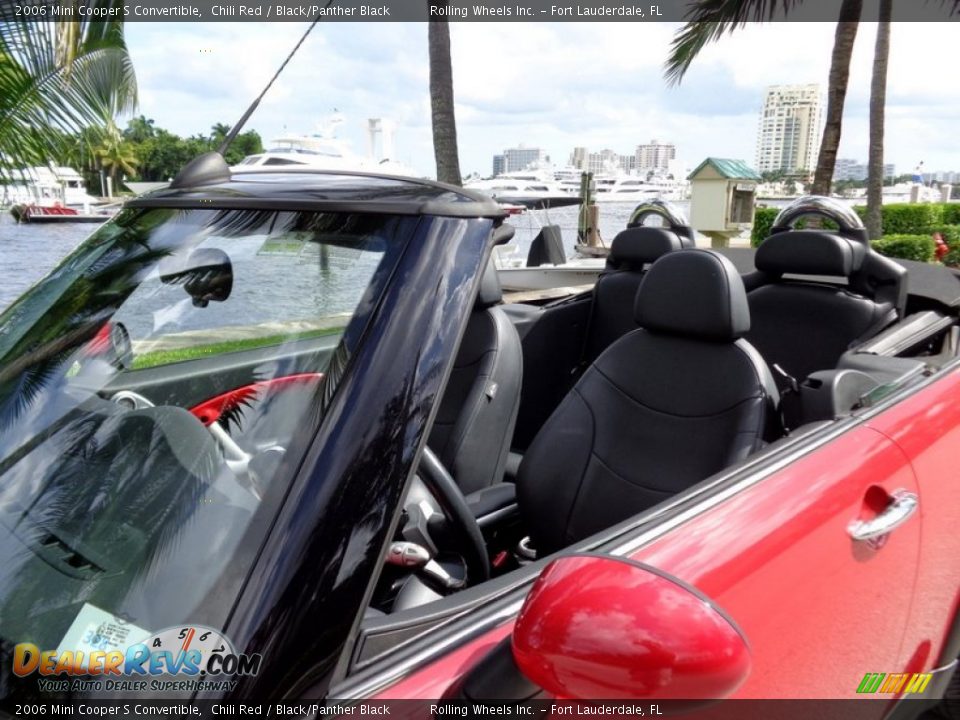 2006 Mini Cooper S Convertible Chili Red / Black/Panther Black Photo #20