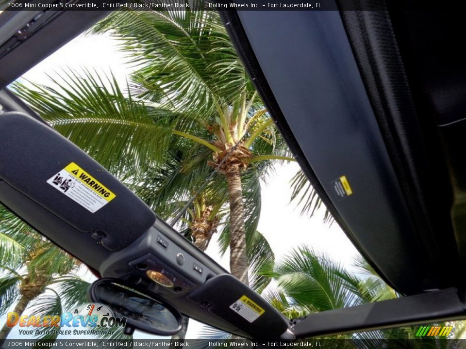 2006 Mini Cooper S Convertible Chili Red / Black/Panther Black Photo #21