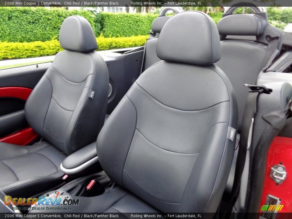 2006 Mini Cooper S Convertible Chili Red / Black/Panther Black Photo #23