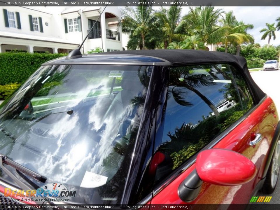 2006 Mini Cooper S Convertible Chili Red / Black/Panther Black Photo #28