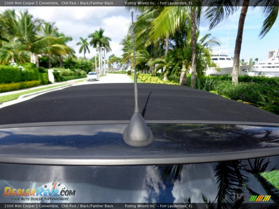 2006 Mini Cooper S Convertible Chili Red / Black/Panther Black Photo #29