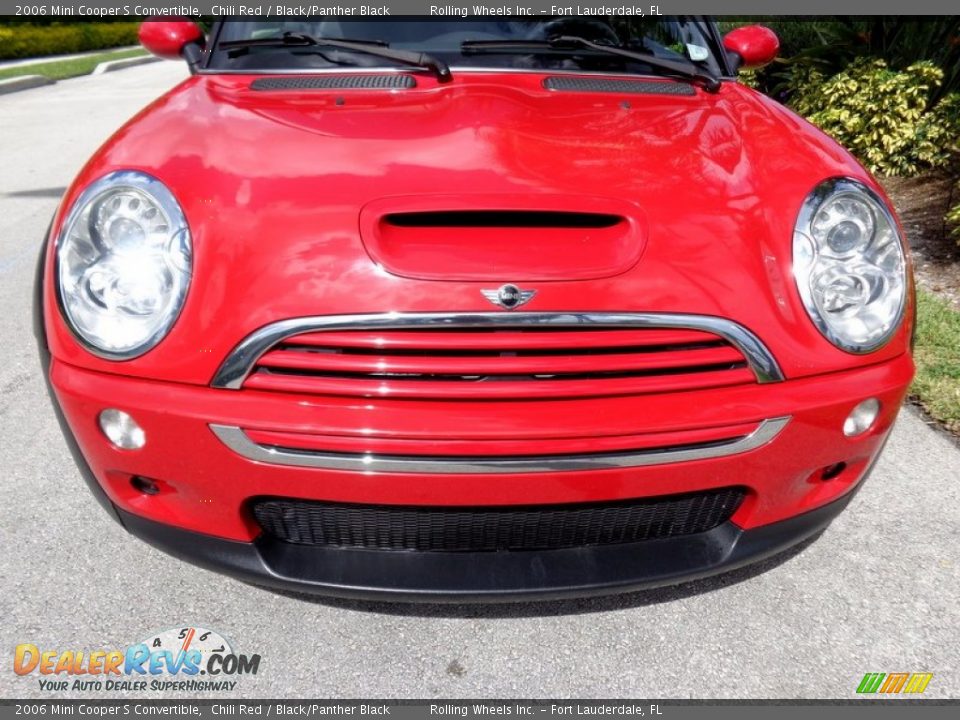 2006 Mini Cooper S Convertible Chili Red / Black/Panther Black Photo #30