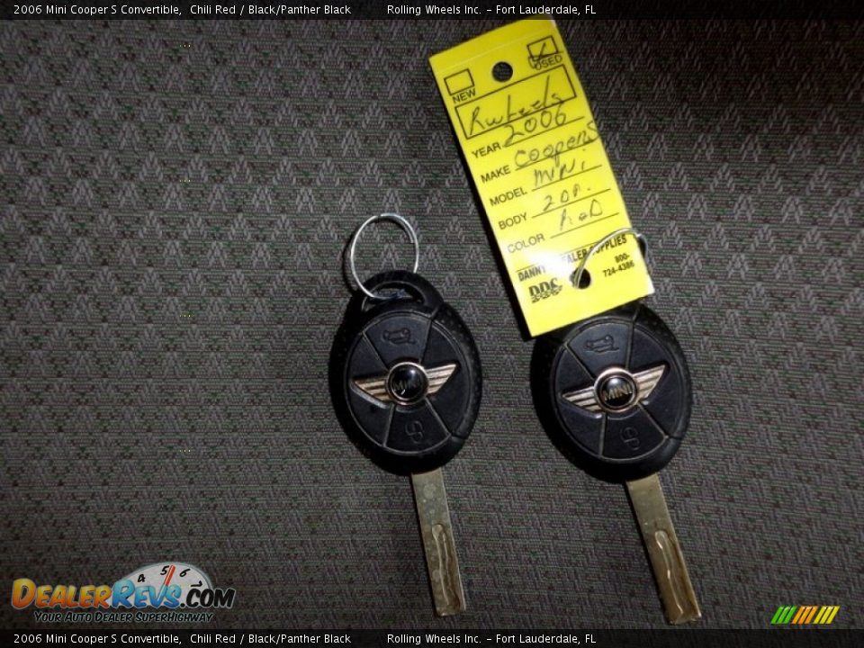 2006 Mini Cooper S Convertible Chili Red / Black/Panther Black Photo #31
