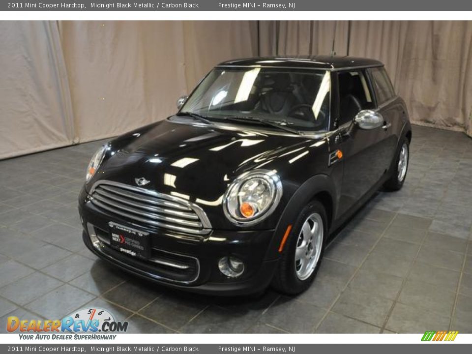 2011 Mini Cooper Hardtop Midnight Black Metallic / Carbon Black Photo #1