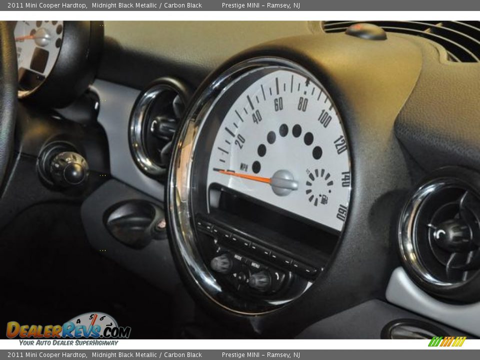 2011 Mini Cooper Hardtop Midnight Black Metallic / Carbon Black Photo #8