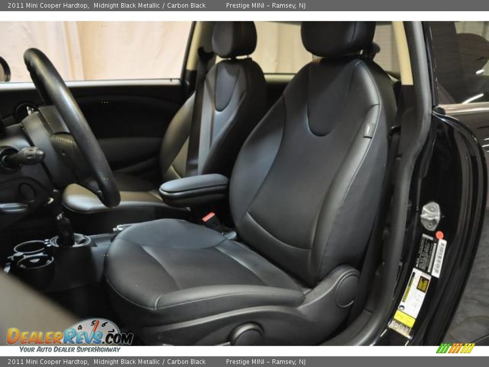 2011 Mini Cooper Hardtop Midnight Black Metallic / Carbon Black Photo #18