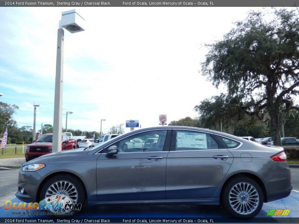 2014 Ford Fusion Titanium Sterling Gray / Charcoal Black Photo #2