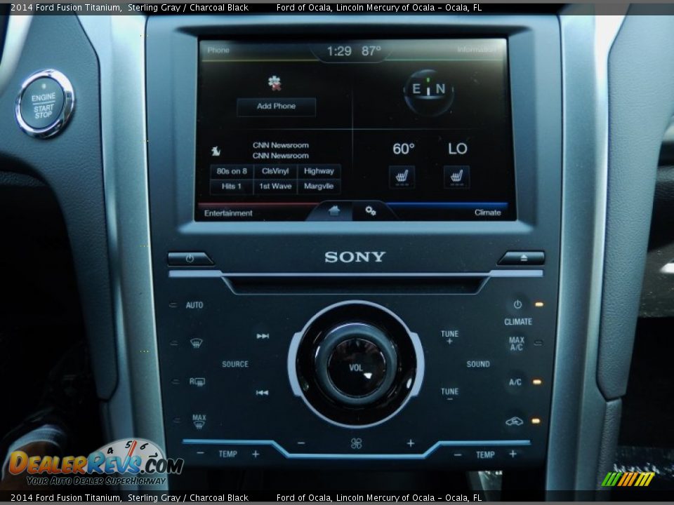 2014 Ford Fusion Titanium Sterling Gray / Charcoal Black Photo #10