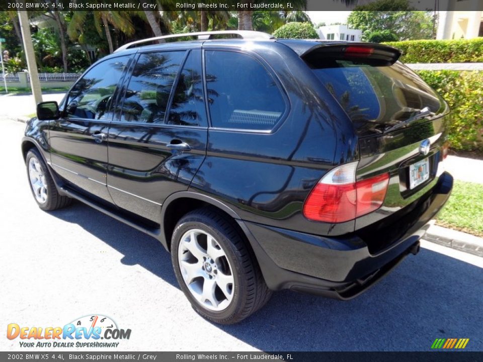 2002 BMW X5 4.4i Black Sapphire Metallic / Grey Photo #6