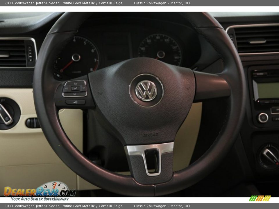 2011 Volkswagen Jetta SE Sedan White Gold Metallic / Cornsilk Beige Photo #6