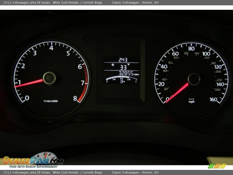2011 Volkswagen Jetta SE Sedan White Gold Metallic / Cornsilk Beige Photo #7