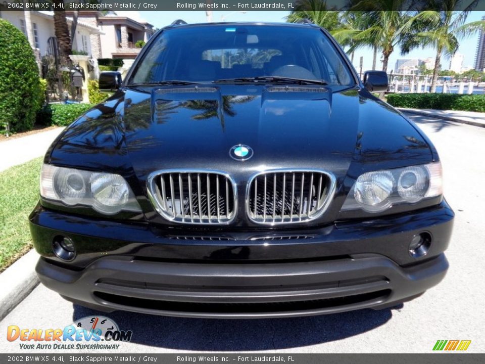 2002 BMW X5 4.4i Black Sapphire Metallic / Grey Photo #18