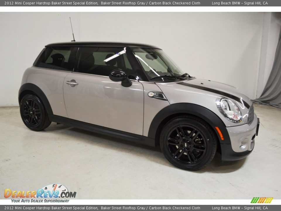 2012 Mini Cooper Hardtop Baker Street Special Edition Baker Street Rooftop Gray / Carbon Black Checkered Cloth Photo #2