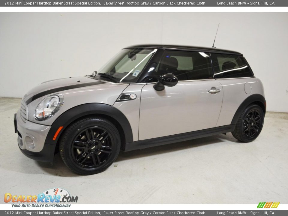 2012 Mini Cooper Hardtop Baker Street Special Edition Baker Street Rooftop Gray / Carbon Black Checkered Cloth Photo #9
