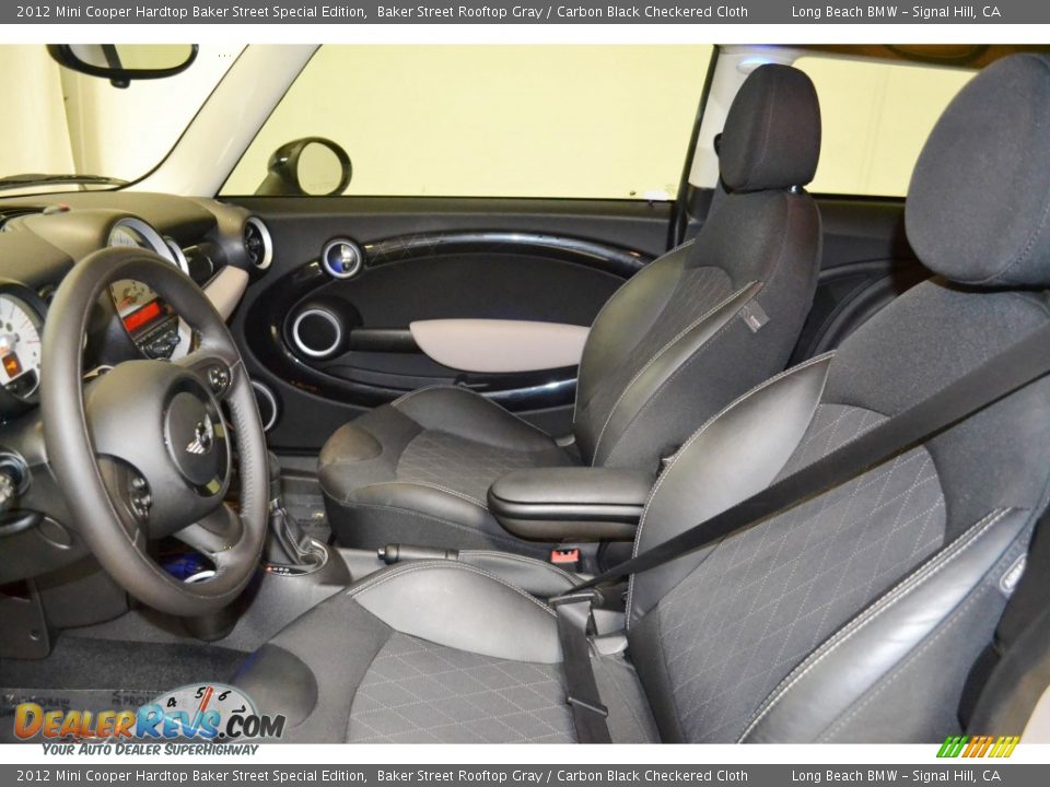 2012 Mini Cooper Hardtop Baker Street Special Edition Baker Street Rooftop Gray / Carbon Black Checkered Cloth Photo #13