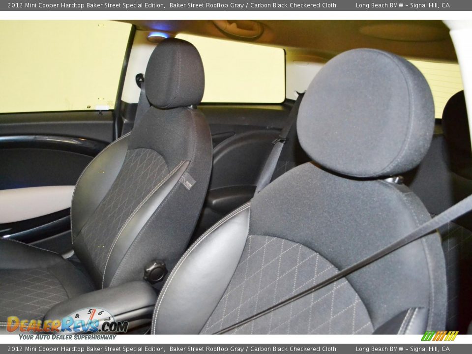 2012 Mini Cooper Hardtop Baker Street Special Edition Baker Street Rooftop Gray / Carbon Black Checkered Cloth Photo #14