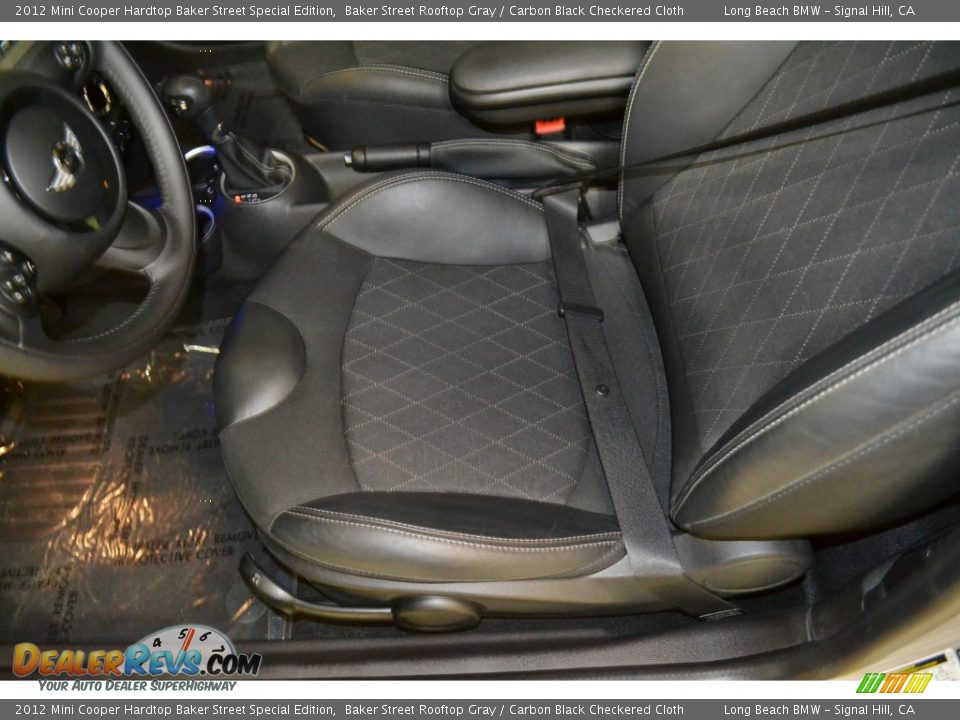 2012 Mini Cooper Hardtop Baker Street Special Edition Baker Street Rooftop Gray / Carbon Black Checkered Cloth Photo #15
