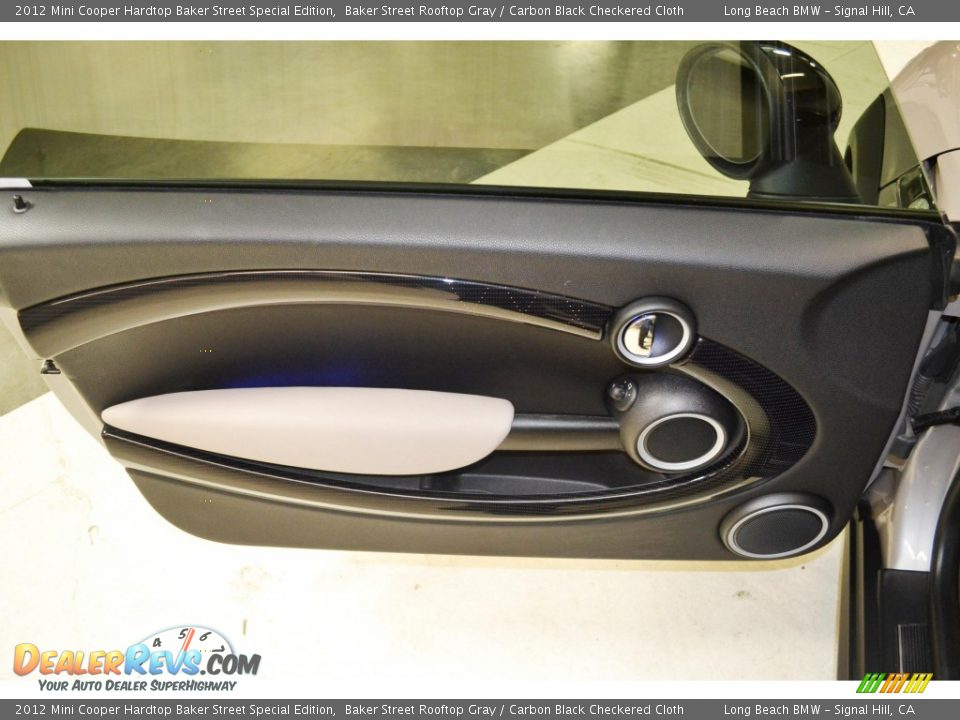 2012 Mini Cooper Hardtop Baker Street Special Edition Baker Street Rooftop Gray / Carbon Black Checkered Cloth Photo #16