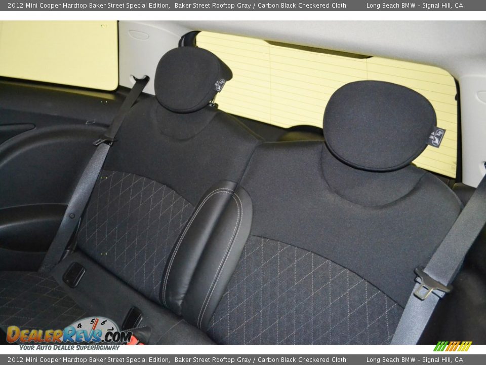 2012 Mini Cooper Hardtop Baker Street Special Edition Baker Street Rooftop Gray / Carbon Black Checkered Cloth Photo #17