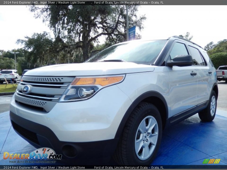 2014 Ford Explorer FWD Ingot Silver / Medium Light Stone Photo #1