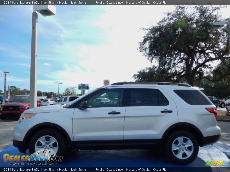 2014 Ford Explorer FWD Ingot Silver / Medium Light Stone Photo #2