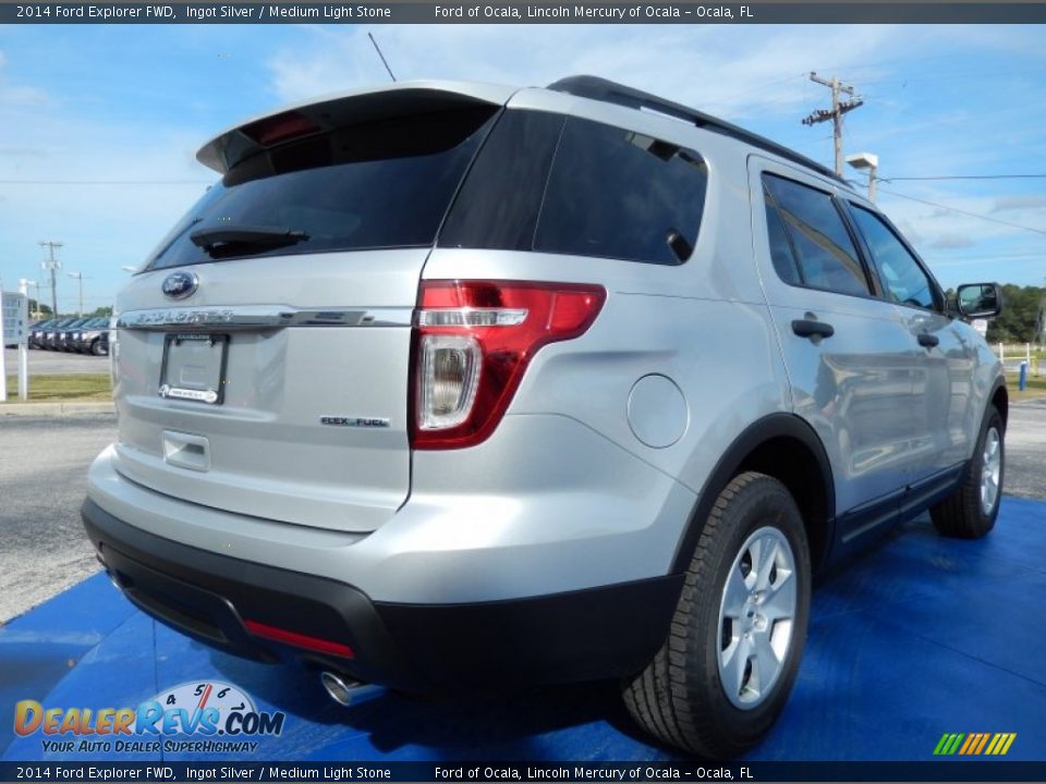 2014 Ford Explorer FWD Ingot Silver / Medium Light Stone Photo #3