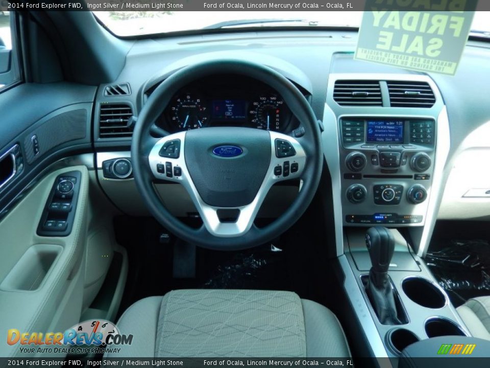 2014 Ford Explorer FWD Ingot Silver / Medium Light Stone Photo #9