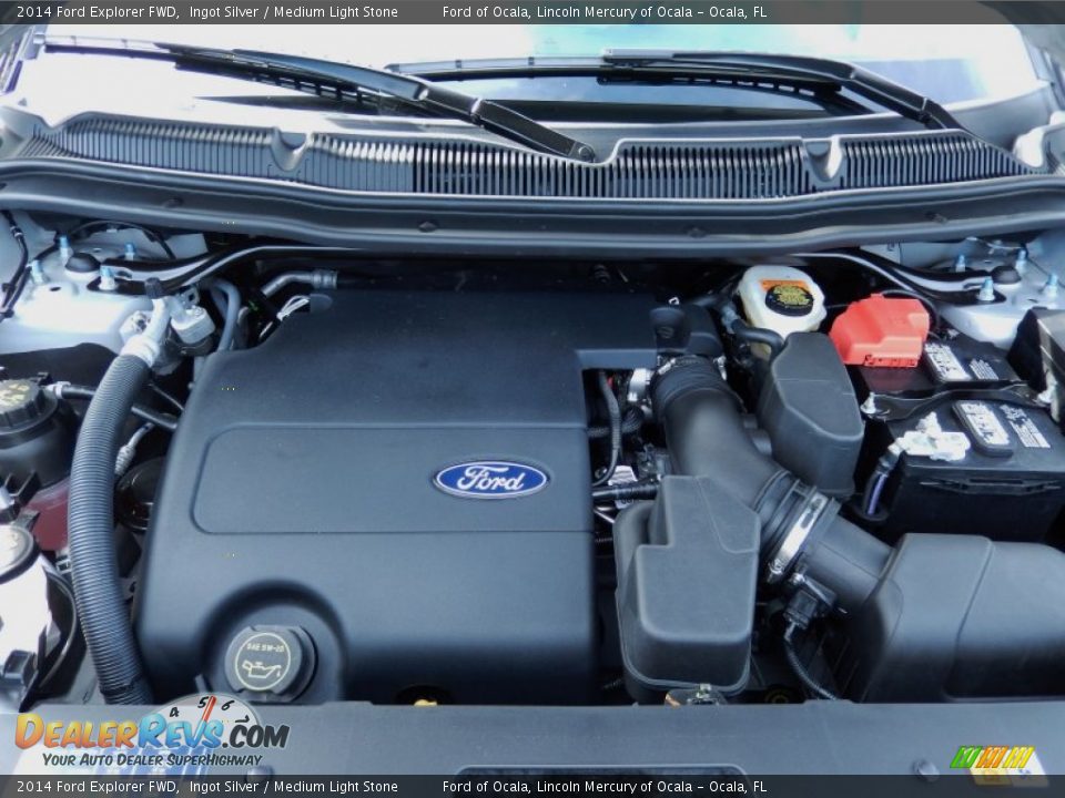 2014 Ford Explorer FWD Ingot Silver / Medium Light Stone Photo #12