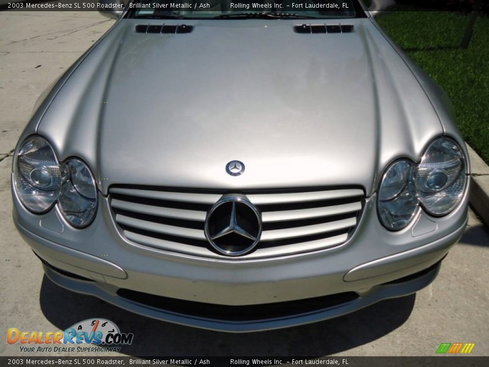 2003 Mercedes-Benz SL 500 Roadster Brilliant Silver Metallic / Ash Photo #17