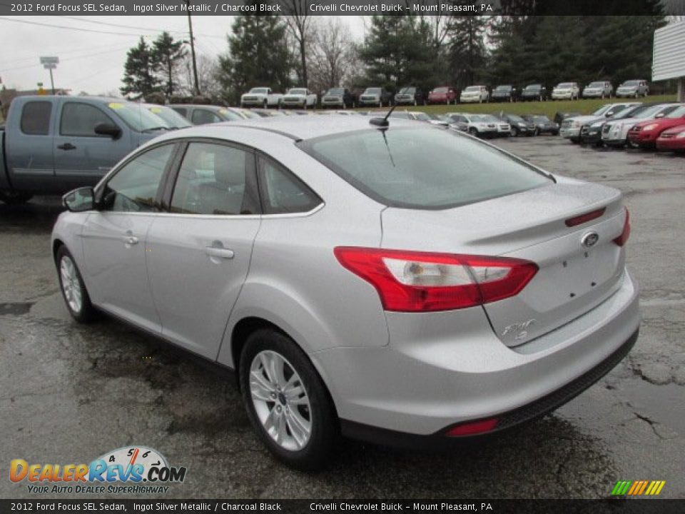 2012 Ford Focus SEL Sedan Ingot Silver Metallic / Charcoal Black Photo #5