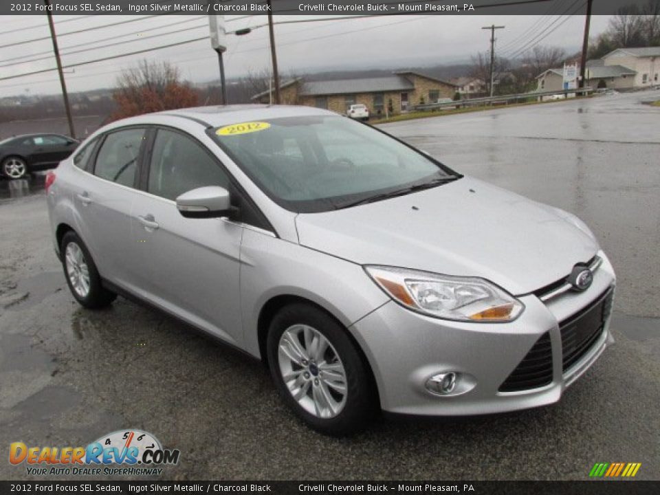 2012 Ford Focus SEL Sedan Ingot Silver Metallic / Charcoal Black Photo #10